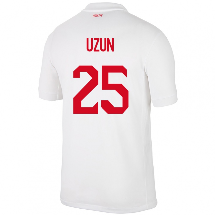 Kandiny Kinder Türkei Can Uzun #25 Weiß Heimtrikot Trikot 24-26 T-Shirt