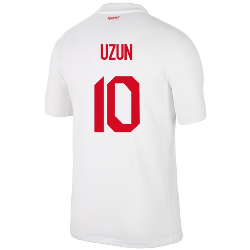 Kandiny Kinder Türkei Emre Uzun #10 Weiß Heimtrikot Trikot 24-26 T-Shirt