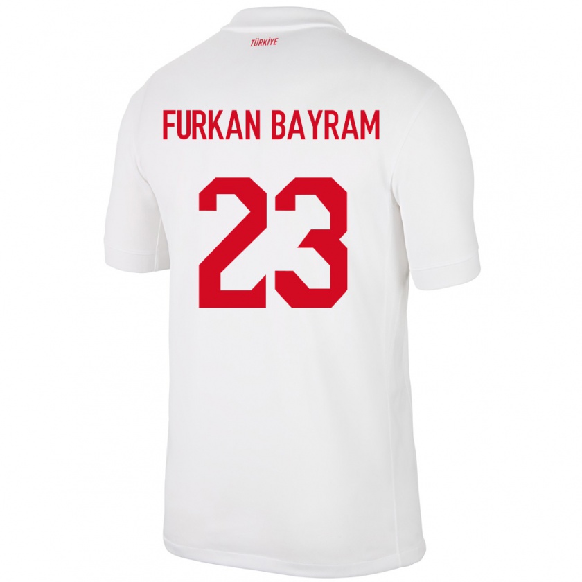 Kandiny Kinder Türkei Mert Furkan Bayram #23 Weiß Heimtrikot Trikot 24-26 T-Shirt