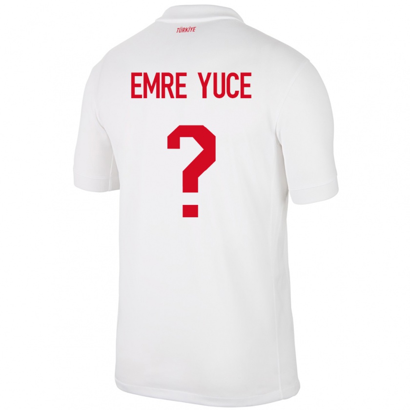 Kandiny Kinder Türkei Yunus Emre Yüce #0 Weiß Heimtrikot Trikot 24-26 T-Shirt