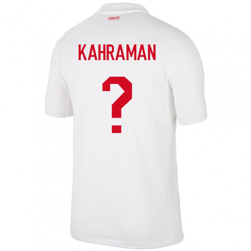 Kandiny Kinder Türkei Osman Kahraman #0 Weiß Heimtrikot Trikot 24-26 T-Shirt