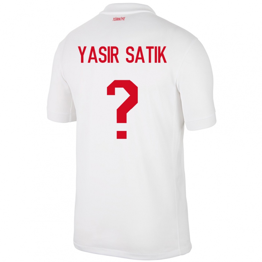 Kandiny Kinder Türkei Üveys Yasir Satık #0 Weiß Heimtrikot Trikot 24-26 T-Shirt