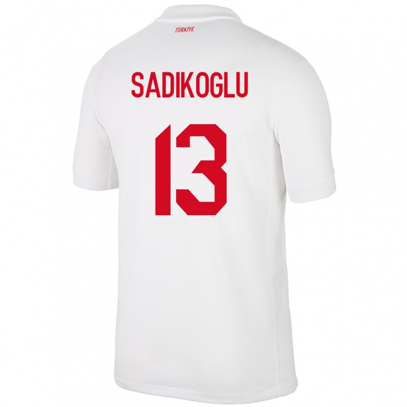 Kandiny Kinder Türkei Birgül Sadıkoğlu #13 Weiß Heimtrikot Trikot 24-26 T-Shirt