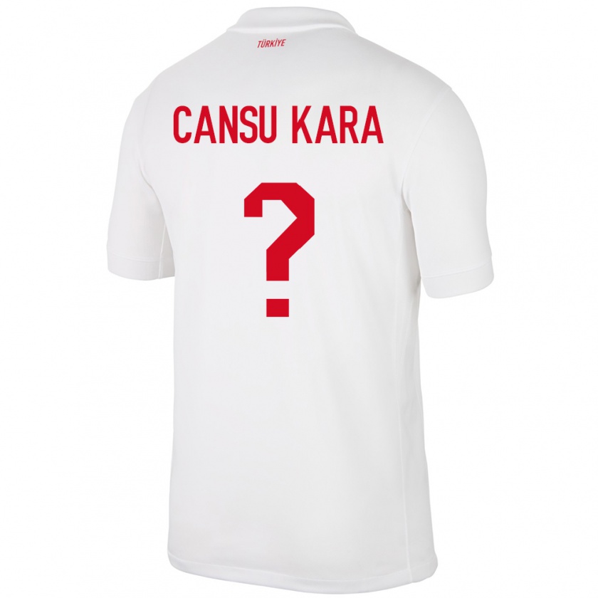 Kandiny Kinder Türkei İlayda Cansu Kara #0 Weiß Heimtrikot Trikot 24-26 T-Shirt