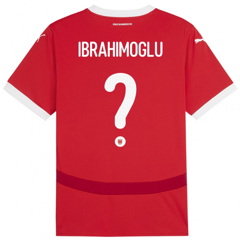 Kandiny Kinder Österreich Mücahit Ibrahimoglu #0 Rot Heimtrikot Trikot 24-26 T-Shirt