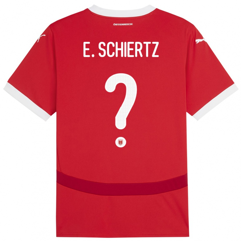 Kandiny Kinder Österreich Emilio Schiertz #0 Rot Heimtrikot Trikot 24-26 T-Shirt