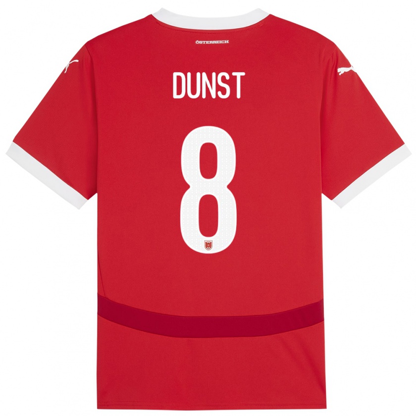 Kandiny Kinder Österreich Barbara Dunst #8 Rot Heimtrikot Trikot 24-26 T-Shirt