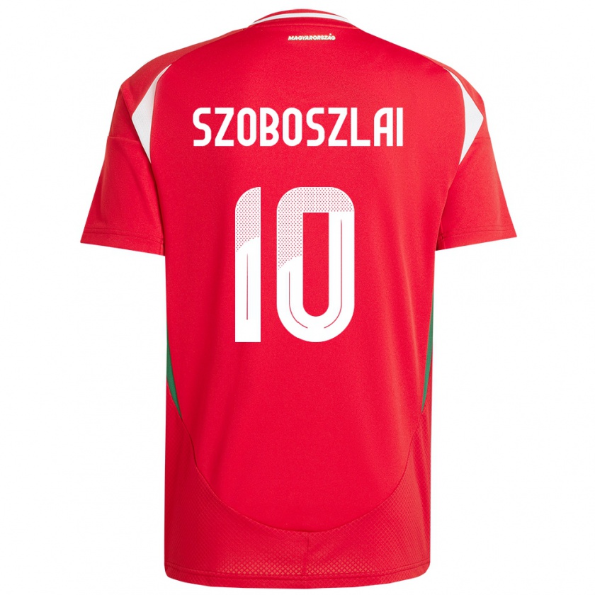 Kandiny Kinder Ungarn Dominik Szoboszlai #10 Rot Heimtrikot Trikot 24-26 T-Shirt