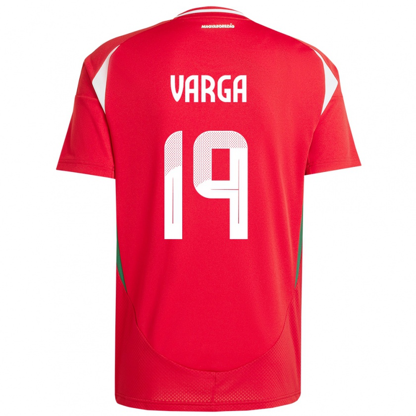 Kandiny Kinder Ungarn Barnabás Varga #19 Rot Heimtrikot Trikot 24-26 T-Shirt