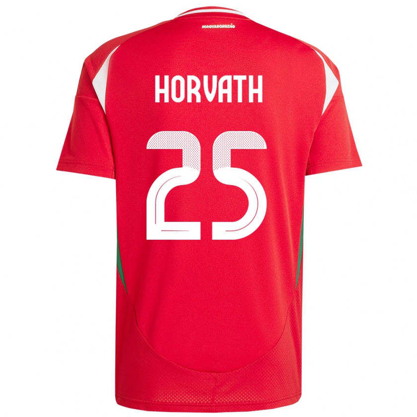 Kandiny Kinder Ungarn Krisztofer Horváth #25 Rot Heimtrikot Trikot 24-26 T-Shirt