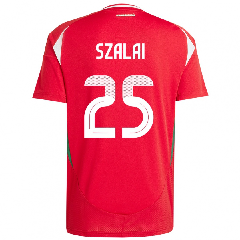 Kandiny Kinder Ungarn Gábor Szalai #25 Rot Heimtrikot Trikot 24-26 T-Shirt