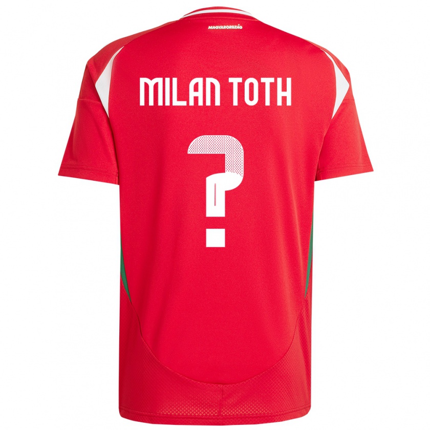 Kandiny Kinder Ungarn Milán Tóth #0 Rot Heimtrikot Trikot 24-26 T-Shirt