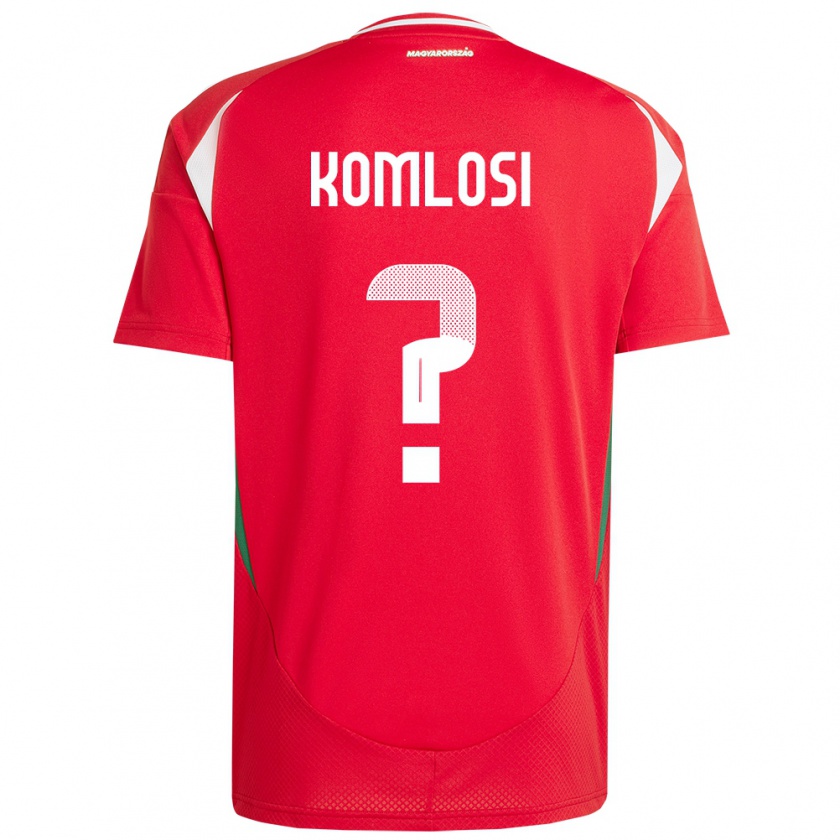 Kandiny Kinder Ungarn Bence Komlósi #0 Rot Heimtrikot Trikot 24-26 T-Shirt