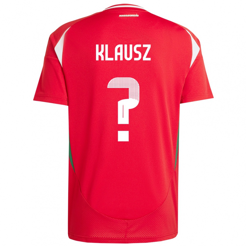 Kandiny Kinder Ungarn Milán Klausz #0 Rot Heimtrikot Trikot 24-26 T-Shirt