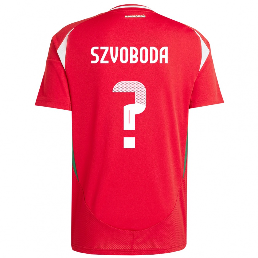 Kandiny Kinder Ungarn Dániel Szvoboda #0 Rot Heimtrikot Trikot 24-26 T-Shirt