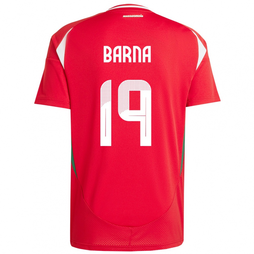 Kandiny Kinder Ungarn Daniel Barna #19 Rot Heimtrikot Trikot 24-26 T-Shirt