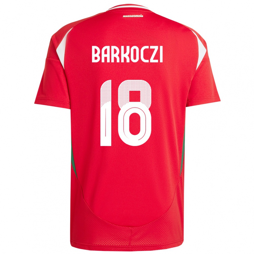 Kandiny Kinder Ungarn Barnabás Barkóczi #18 Rot Heimtrikot Trikot 24-26 T-Shirt