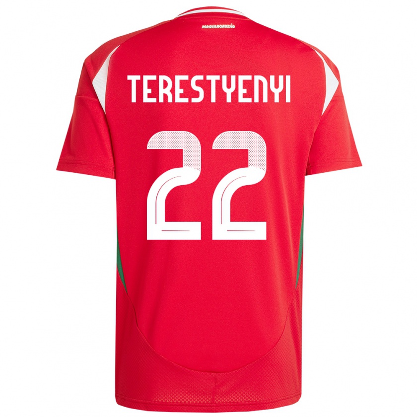 Kandiny Kinder Ungarn Anna Terestyényi #22 Rot Heimtrikot Trikot 24-26 T-Shirt