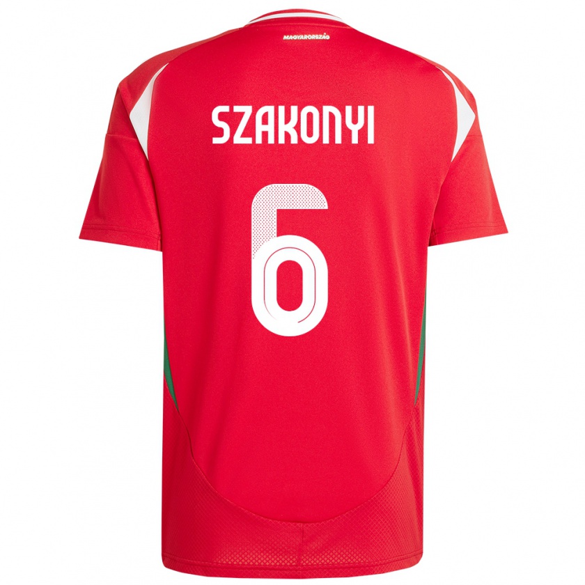 Kandiny Kinder Ungarn Emese Szakonyi #6 Rot Heimtrikot Trikot 24-26 T-Shirt