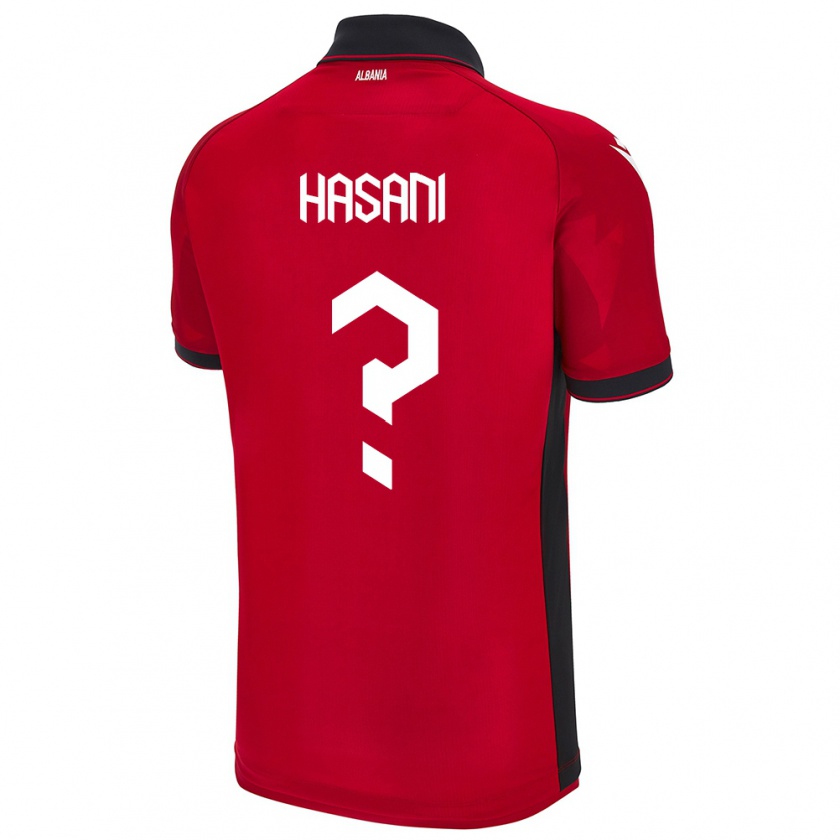 Kandiny Kinder Albanien Ron Hasani #0 Rot Heimtrikot Trikot 24-26 T-Shirt