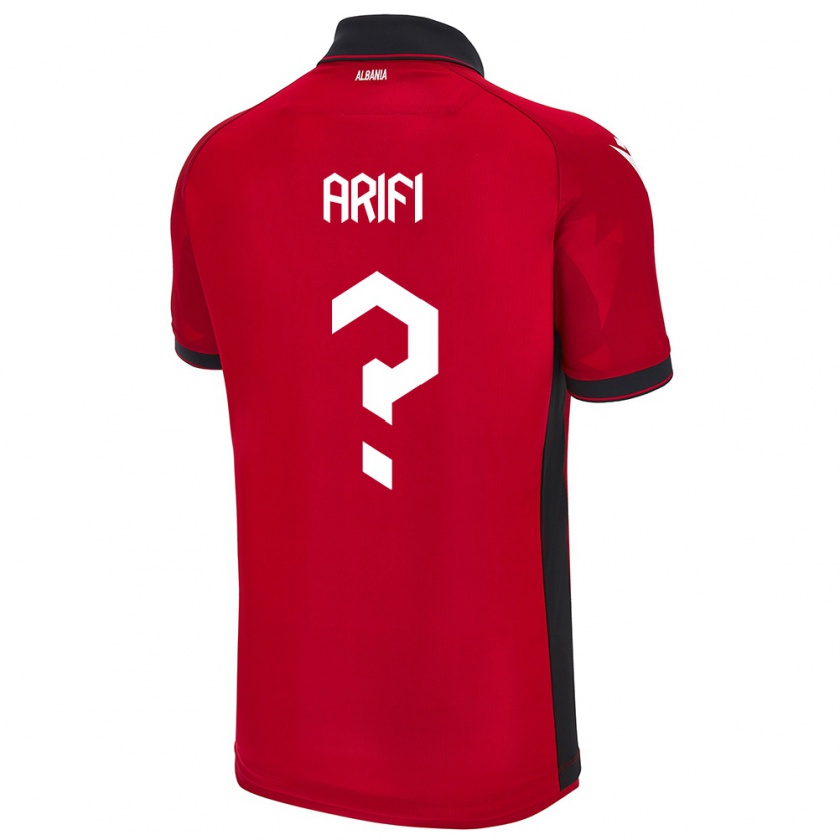 Kandiny Kinder Albanien Ergis Arifi #0 Rot Heimtrikot Trikot 24-26 T-Shirt