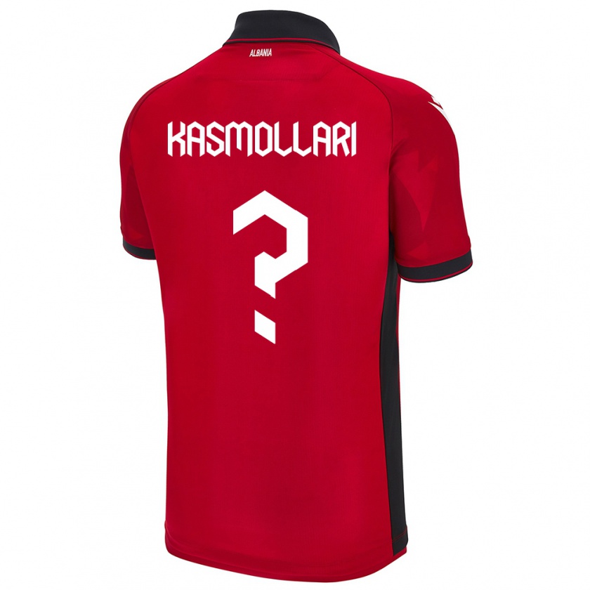 Kandiny Kinder Albanien Oresti Kasmollari #0 Rot Heimtrikot Trikot 24-26 T-Shirt