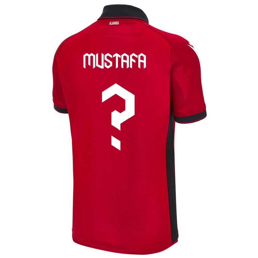 Kandiny Kinder Albanien Erno Mustafa #0 Rot Heimtrikot Trikot 24-26 T-Shirt