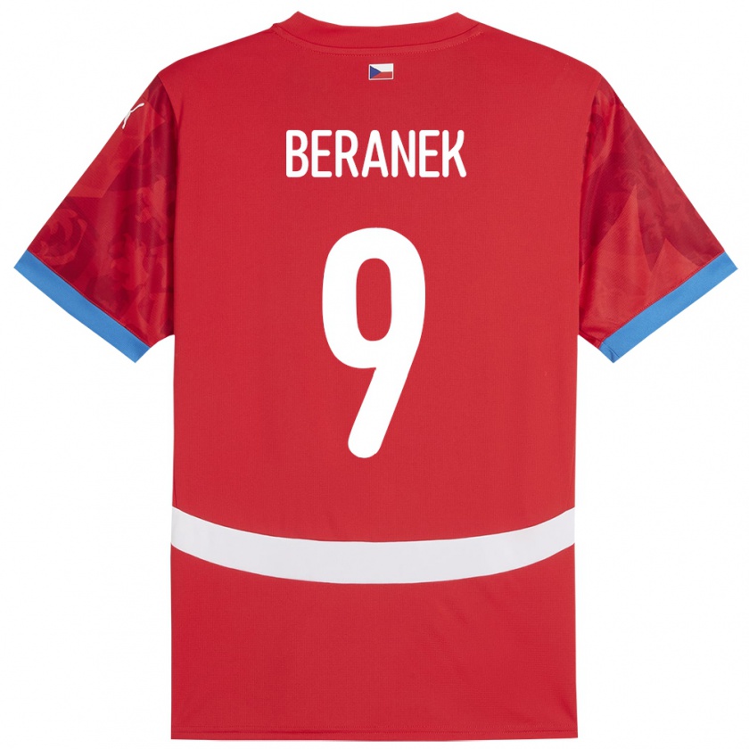 Kandiny Kinder Tschechien Marek Beranek #9 Rot Heimtrikot Trikot 24-26 T-Shirt