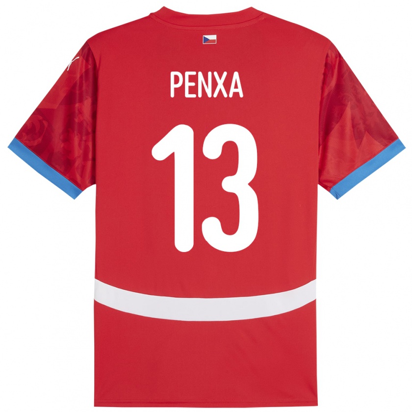 Kandiny Kinder Tschechien Lukas Penxa #13 Rot Heimtrikot Trikot 24-26 T-Shirt