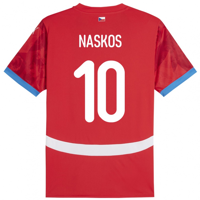 Kandiny Kinder Tschechien Marek Naskos #10 Rot Heimtrikot Trikot 24-26 T-Shirt