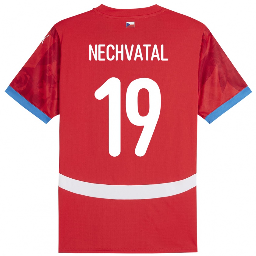 Kandiny Kinder Tschechien Matyas Nechvatal #19 Rot Heimtrikot Trikot 24-26 T-Shirt