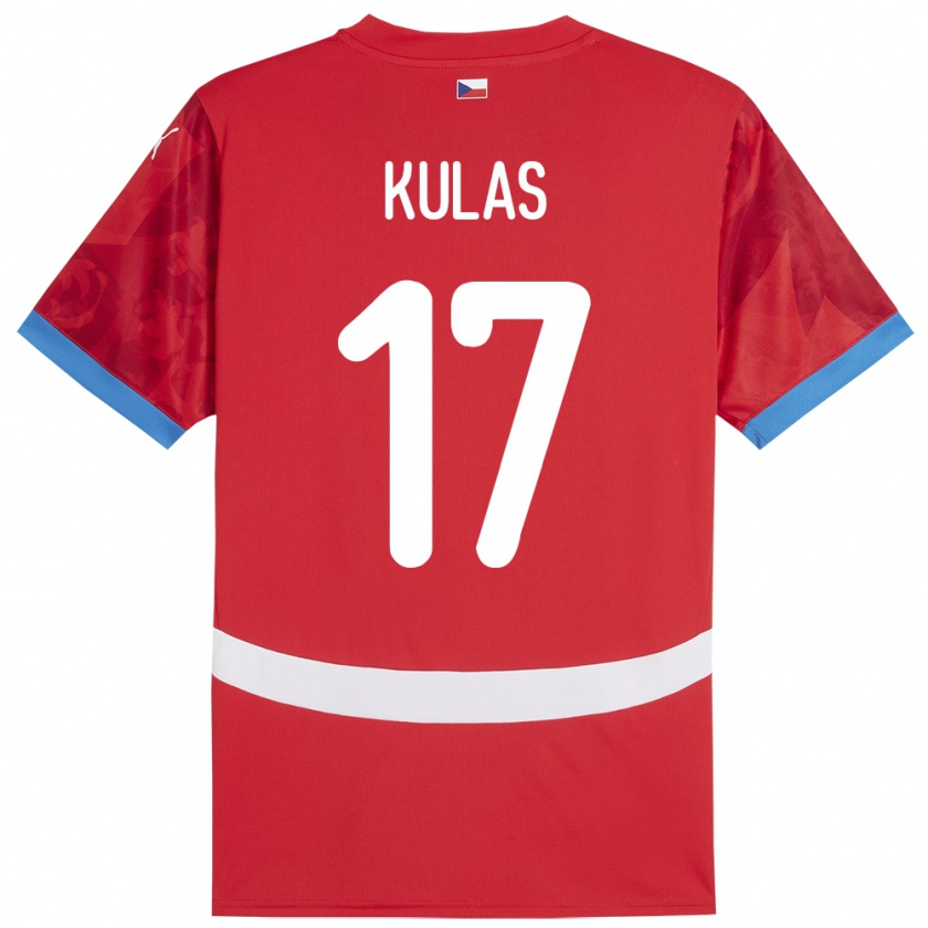 Kandiny Kinder Tschechien Martin Kulas #17 Rot Heimtrikot Trikot 24-26 T-Shirt