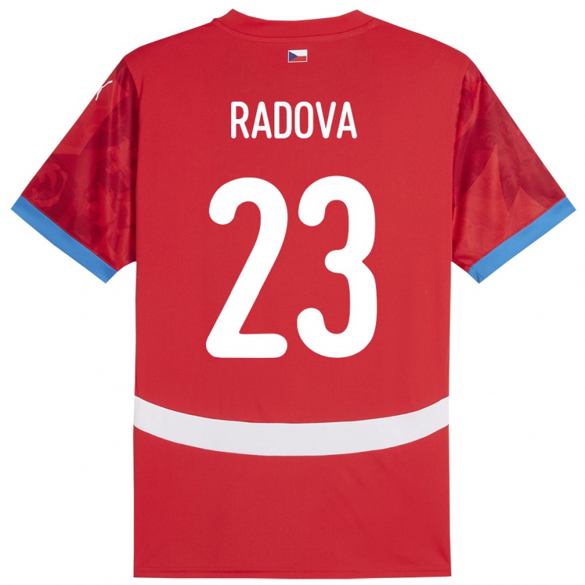 Kandiny Kinder Tschechien Michaela Radová #23 Rot Heimtrikot Trikot 24-26 T-Shirt