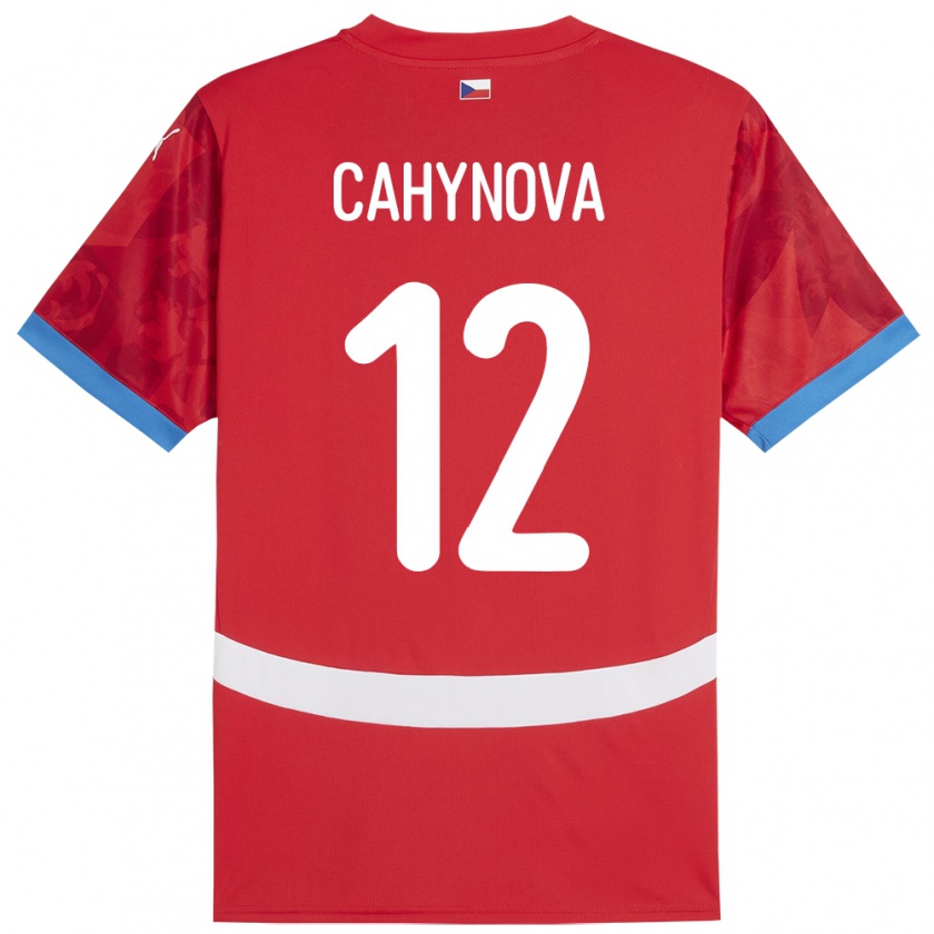 Kandiny Kinder Tschechien Klára Cahynová #12 Rot Heimtrikot Trikot 24-26 T-Shirt