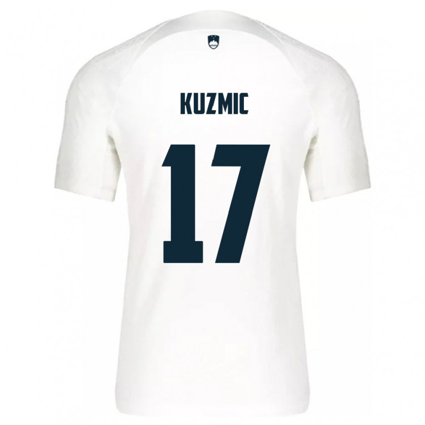 Kandiny Kinder Slowenien Srdjan Kuzmic #17 Weiß Heimtrikot Trikot 24-26 T-Shirt