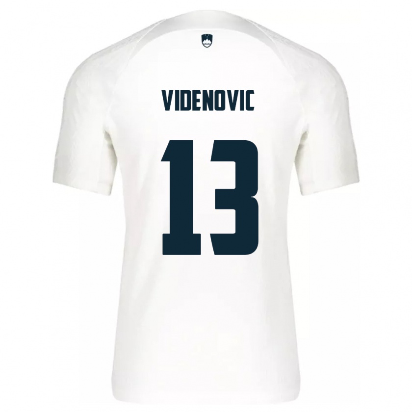 Kandiny Kinder Slowenien Denis Videnovic #13 Weiß Heimtrikot Trikot 24-26 T-Shirt