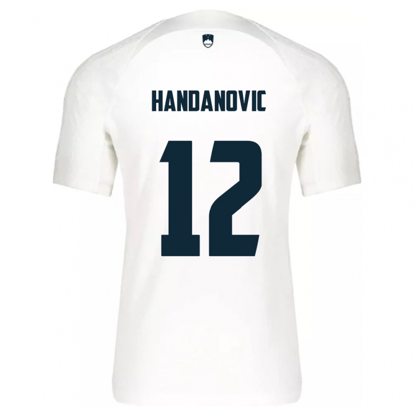 Kandiny Kinder Slowenien Tanej Handanovic #12 Weiß Heimtrikot Trikot 24-26 T-Shirt