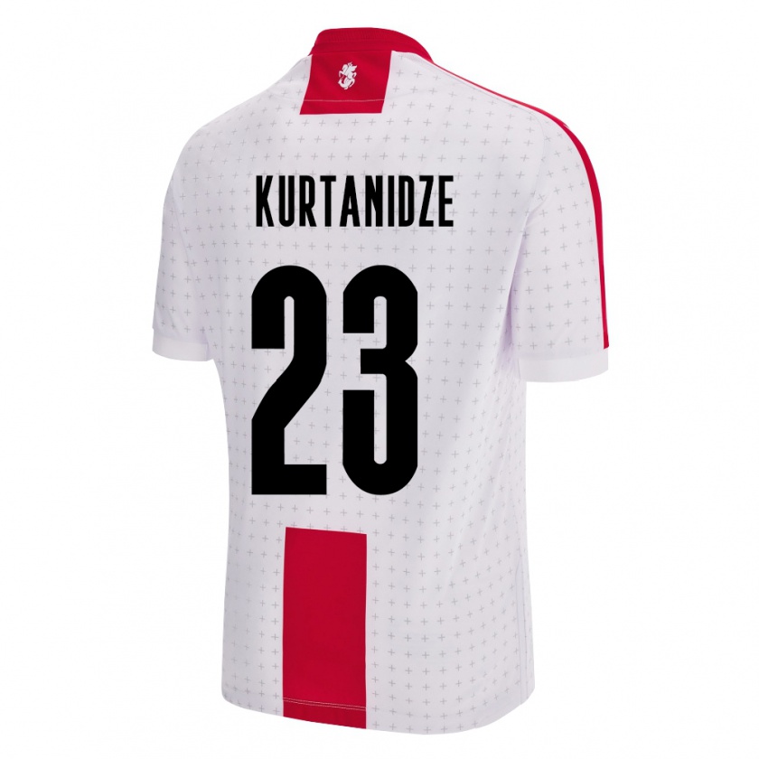 Kandiny Kinder Georgien Revaz Kurtanidze #23 Weiß Heimtrikot Trikot 24-26 T-Shirt