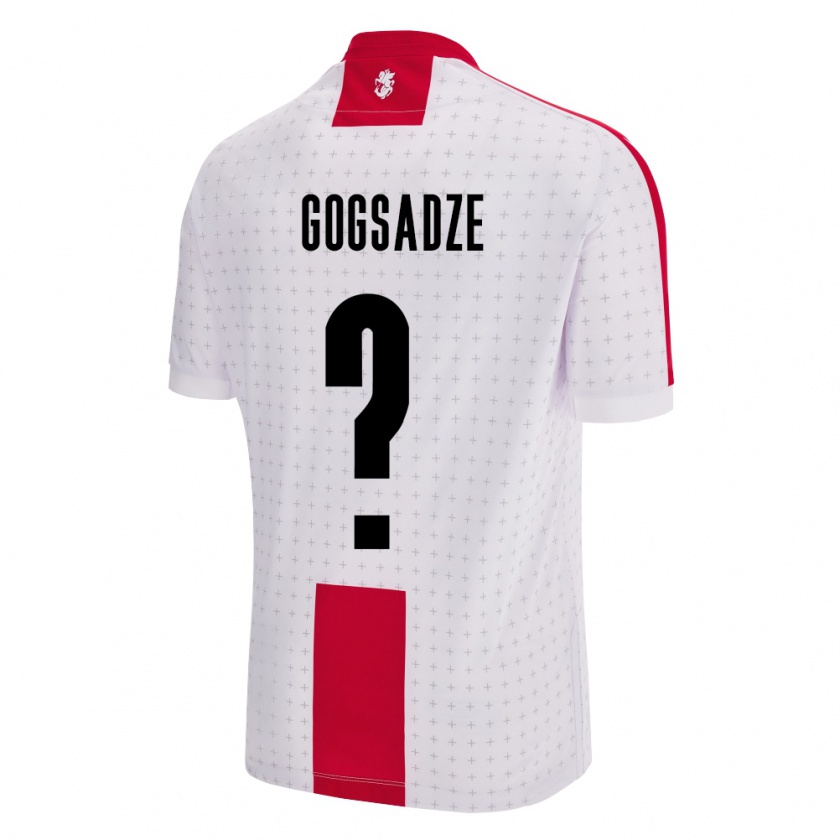 Kandiny Kinder Georgien Giorgi Gogsadze #0 Weiß Heimtrikot Trikot 24-26 T-Shirt