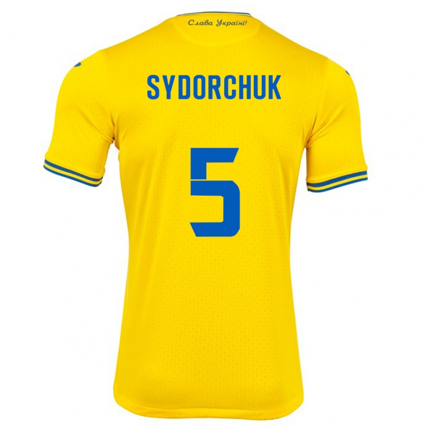 Kandiny Kinder Ukraine Sergiy Sydorchuk #5 Gelb Heimtrikot Trikot 24-26 T-Shirt