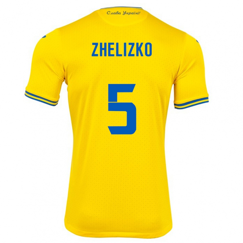 Kandiny Kinder Ukraine Ivan Zhelizko #5 Gelb Heimtrikot Trikot 24-26 T-Shirt