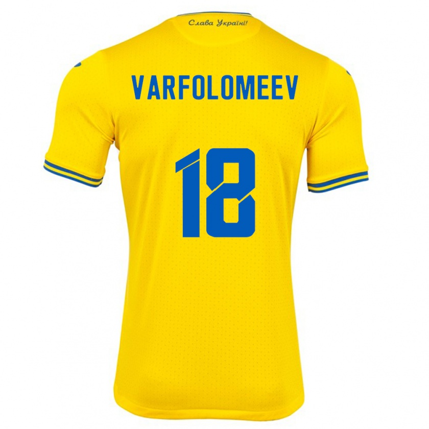 Kandiny Kinder Ukraine Ivan Varfolomeev #18 Gelb Heimtrikot Trikot 24-26 T-Shirt