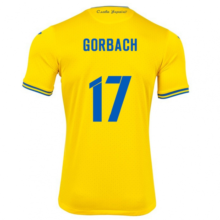 Kandiny Kinder Ukraine Igor Gorbach #17 Gelb Heimtrikot Trikot 24-26 T-Shirt