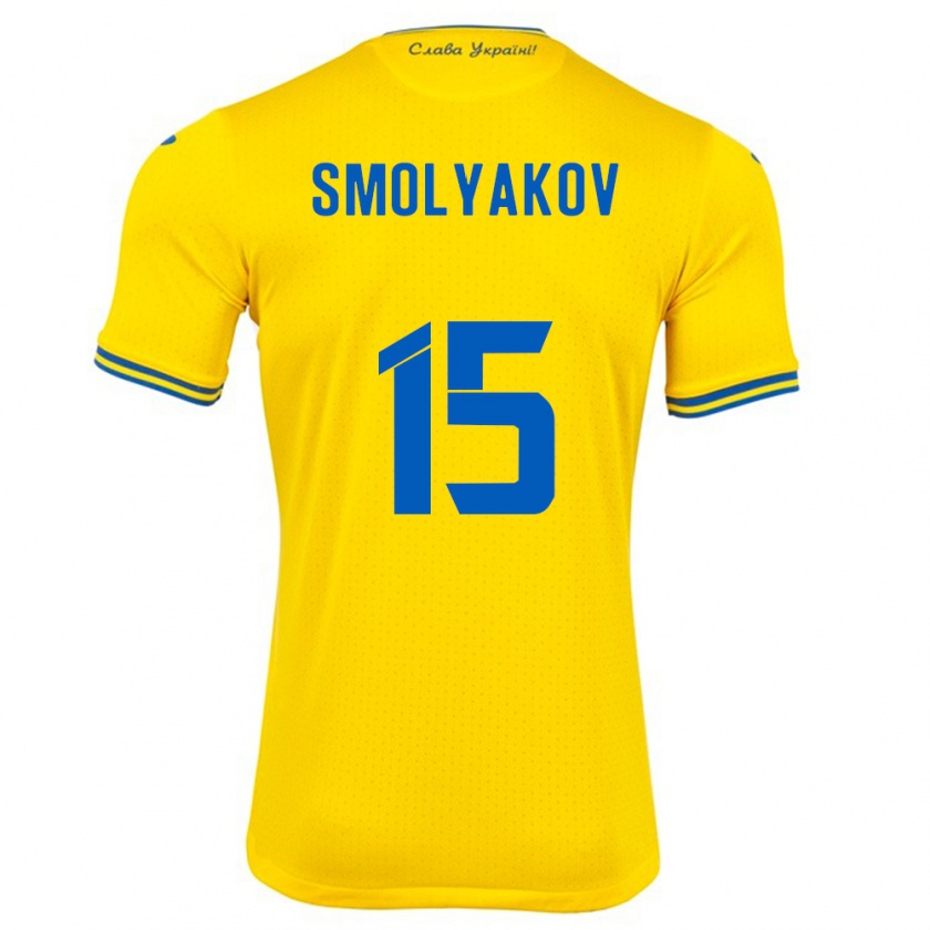 Kandiny Kinder Ukraine Artem Smolyakov #15 Gelb Heimtrikot Trikot 24-26 T-Shirt