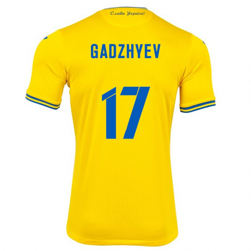 Kandiny Kinder Ukraine Ramik Gadzhyev #17 Gelb Heimtrikot Trikot 24-26 T-Shirt