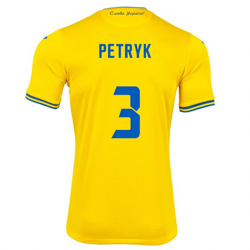 Kandiny Kinder Ukraine Anna Petryk #3 Gelb Heimtrikot Trikot 24-26 T-Shirt