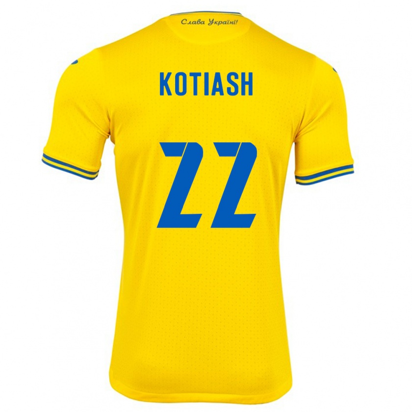 Kandiny Kinder Ukraine Iryna Kotiash #22 Gelb Heimtrikot Trikot 24-26 T-Shirt