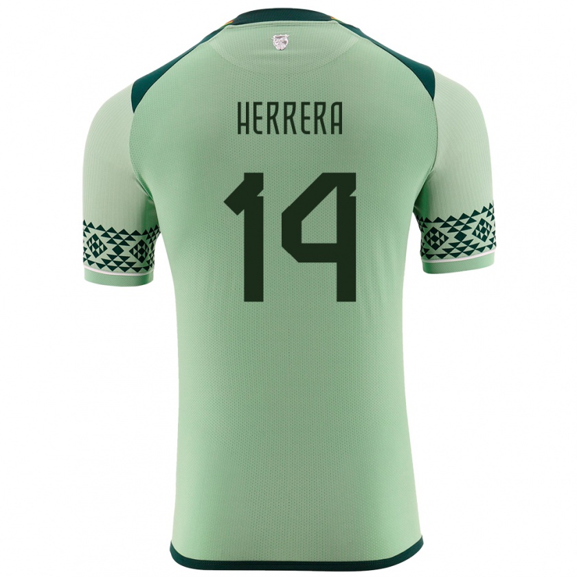 Kandiny Kinder Bolivien José Herrera #14 Hellgrün Heimtrikot Trikot 24-26 T-Shirt