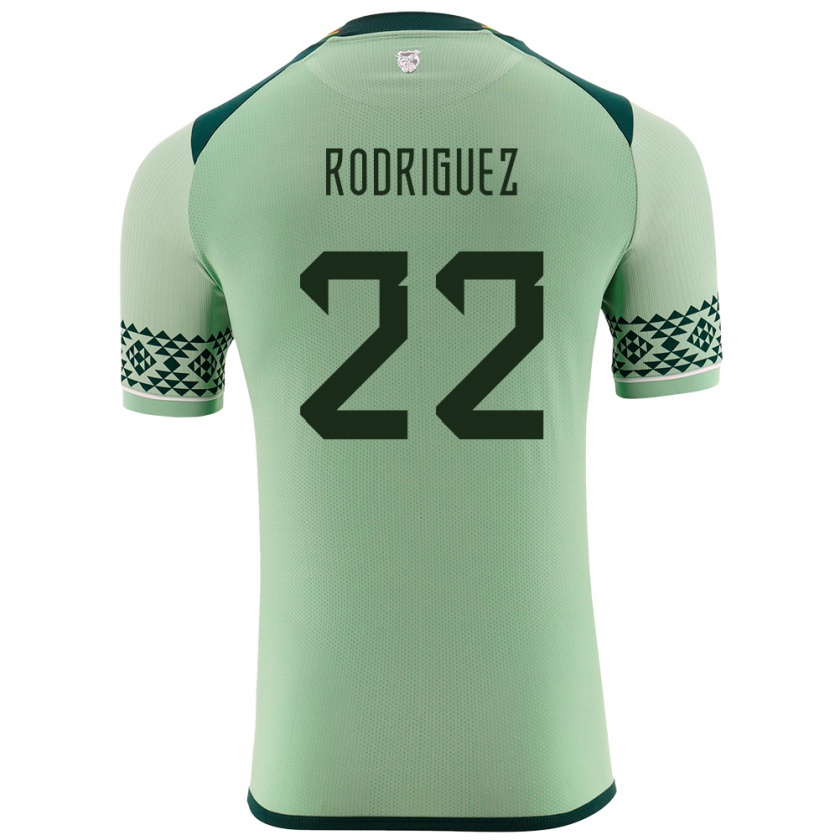 Kandiny Kinder Bolivien Carlitos Rodriguez #22 Hellgrün Heimtrikot Trikot 24-26 T-Shirt