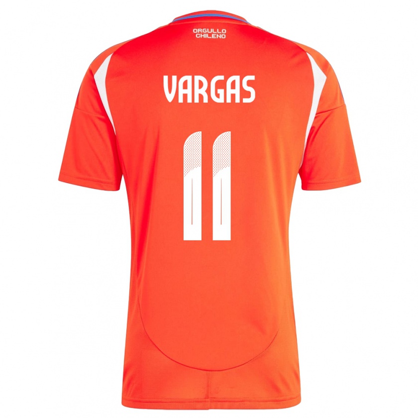 Kandiny Kinder Chile Eduardo Vargas #11 Rot Heimtrikot Trikot 24-26 T-Shirt